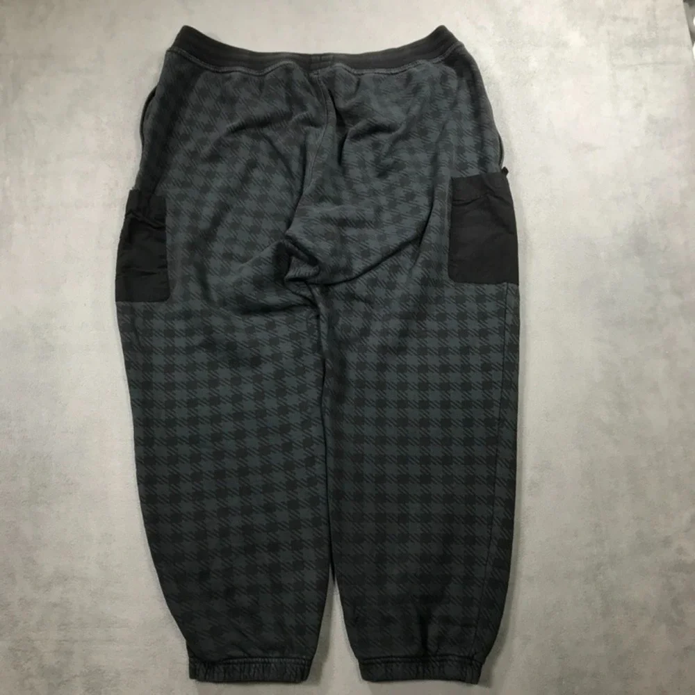 Adidas Sweatpants Joggers Mens 2XL XXL Blue Black Plaid R.Y.V. Reveal Your Voice